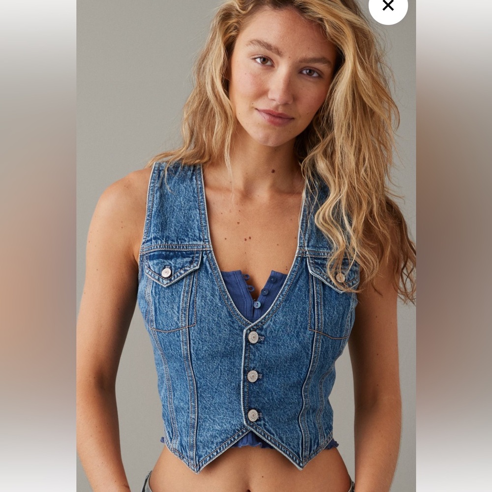 NWT American Eagle Denim Vest - S
